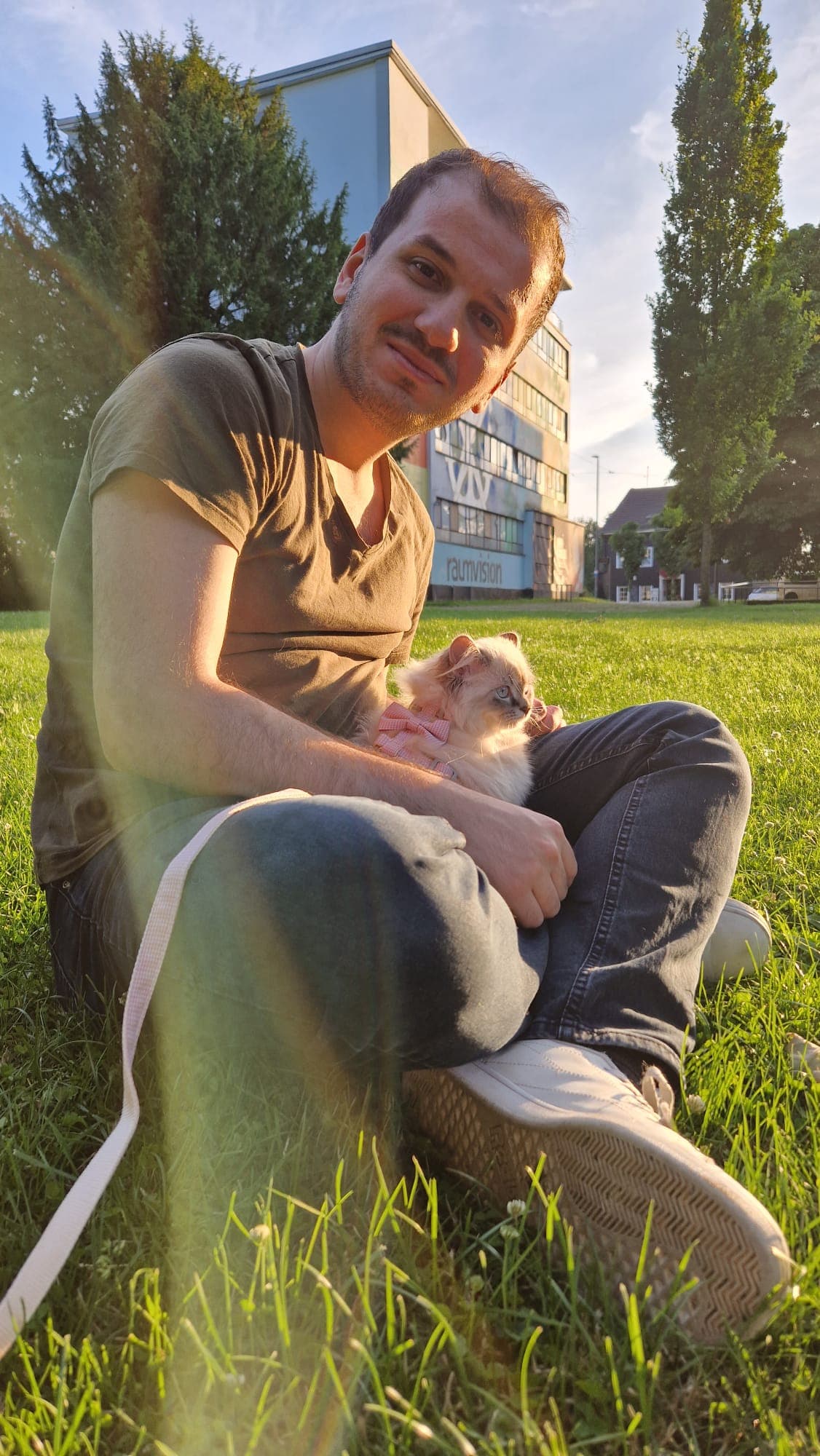 Kubilay with his pets in Solingen, Germany